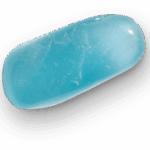 blauer aquamarin mit schatten tiny